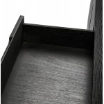Buffet enfilade design 2 portes 3 tiroirs en bois MELINA (noir)