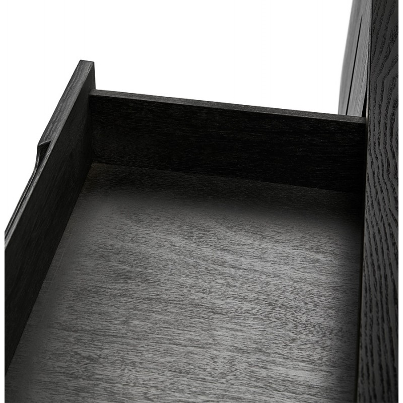 Buffet enfilade diseño 2 puertas 3 cajones de madera MELINA (negro) - image 49342