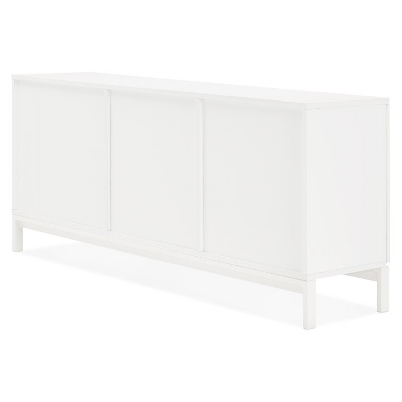 Buffet enfilade design 2 doors 3 wooden drawers AGATHE (white) - image 49349