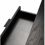 Büffet 2-Tür-Design 3 Schubladen aus AGATHE Eiche (schwarz)