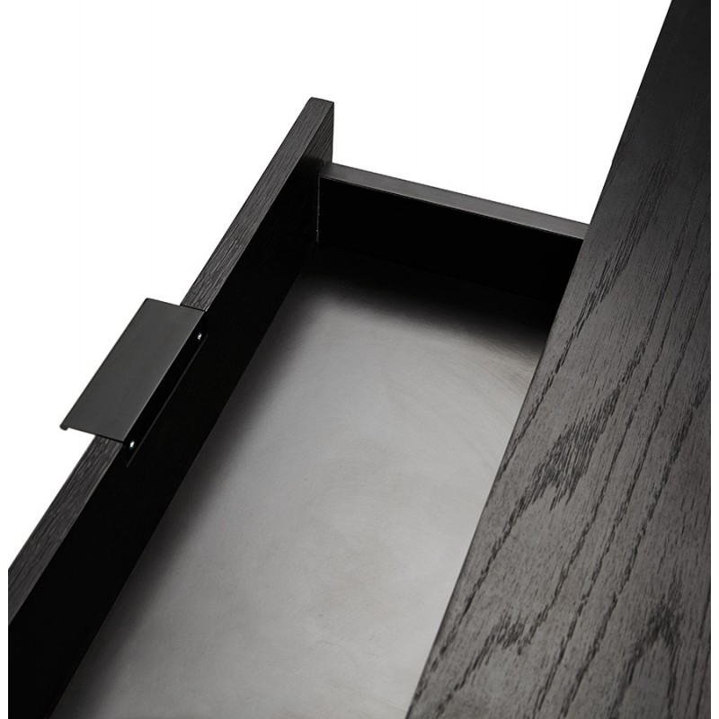 Buffet enfilade diseño 2 puertas 3 cajones roble AGATHE (negro) - image 49368