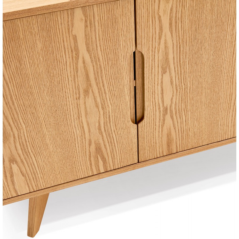 Buffet-Stecklade 2-Tür-Design 3 Schubladen aus Holz MELINA (natürlich) - image 49401