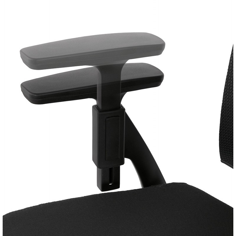 Fauteuil de bureau ergonomique en tissu KAORI (noir) - image 49436