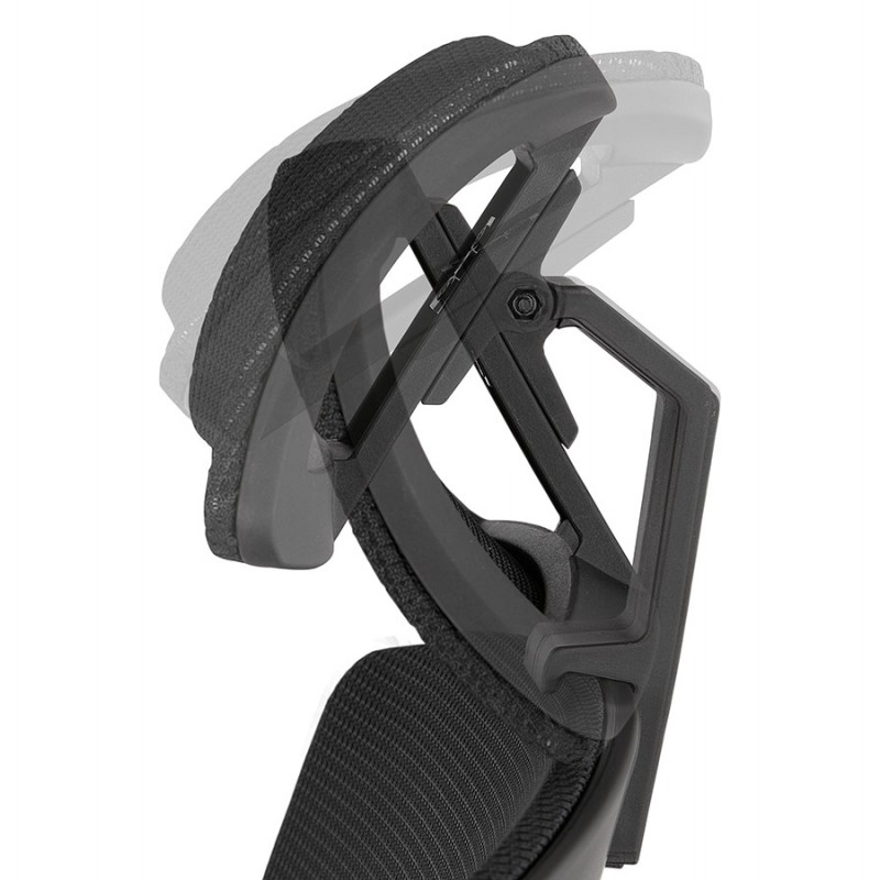 Fauteuil de bureau ergonomique en tissu KAORI (noir) - image 49437