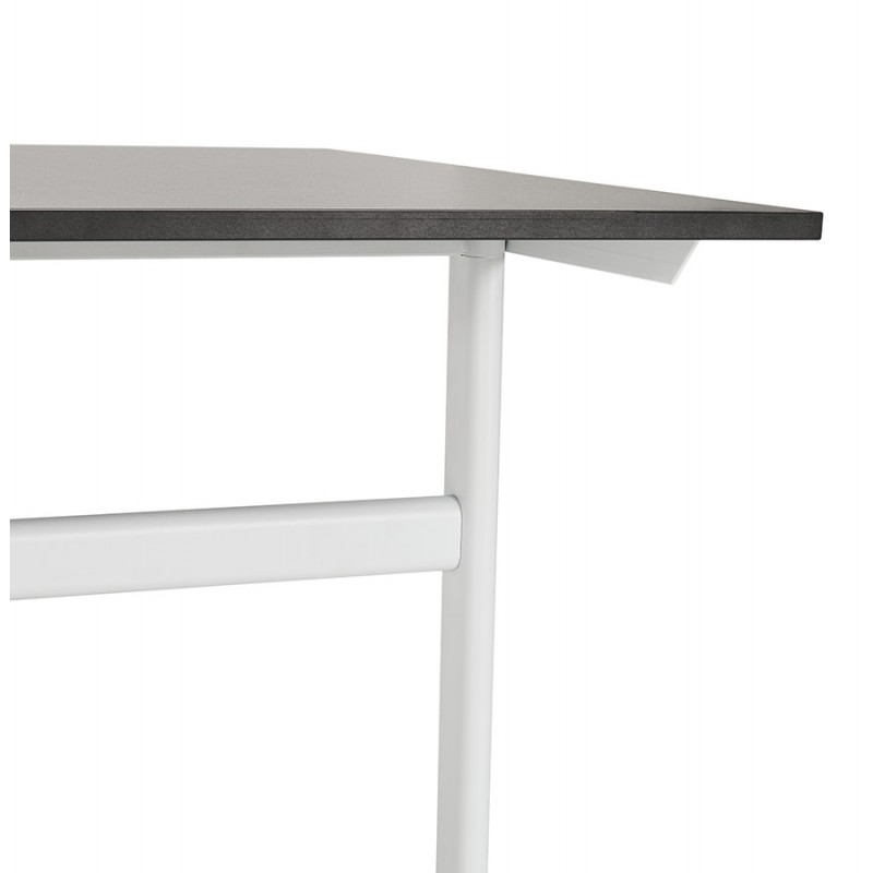 Tisch rechts Holz füße weiß SONA (160x80 cm) (schwarz) - image 49515