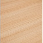 Bureau droit en bois pieds blanc SONA (160x80 cm) (finition naturelle)