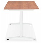 SONA white-footed wooden right desk (160x80 cm) (walnut finish)