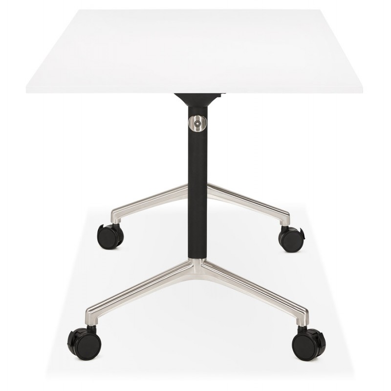 SAYA mesa de madera de patas negras (160x80 cm) (blanco) - image 49568