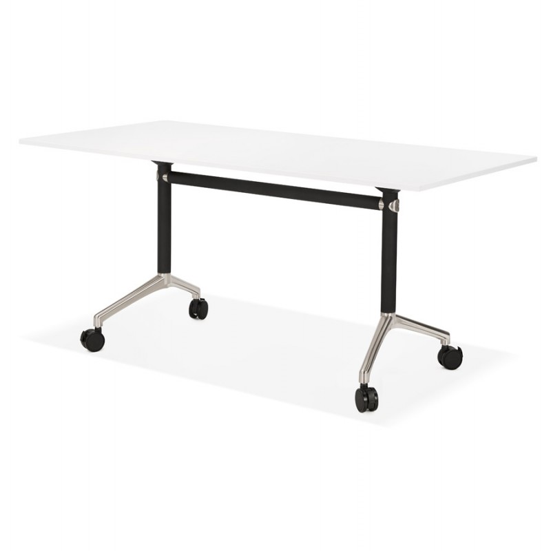 SAYA mesa de madera de patas negras (160x80 cm) (blanco) - image 49569