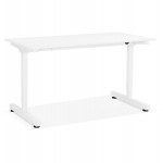 Standing desk sitting in wooden off-white feet NAOMIE (140x70 cm) (white)