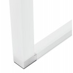 Diseño de oficina derecha patas blancas de madera BOUNY (200x100 cm) (blanco)