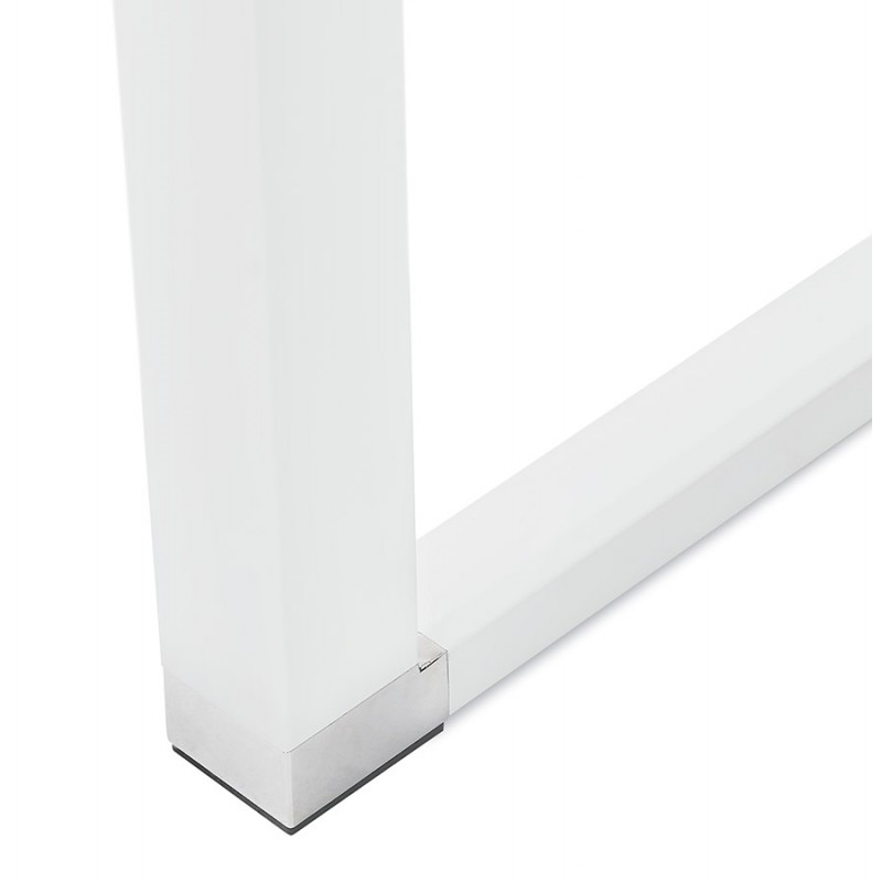 Diseño de oficina derecha patas blancas de madera BOUNY (200x100 cm) (blanco) - image 49621