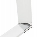 Bureau droit design en bois pieds blanc BOUNY (200x100 cm) (blanc)