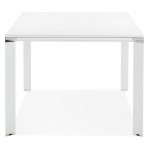 Mesa de reuniones de diseño de madera NORA (200x100 cm) (blanco)