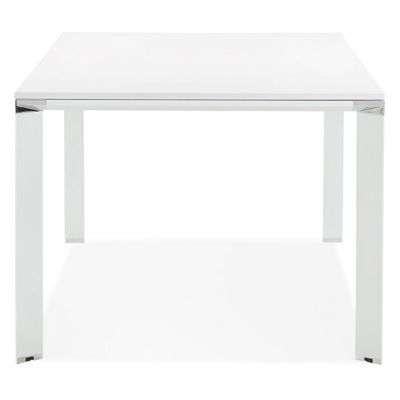 Table à manger table de réunion design en bois  NORA (200x100 cm) (blanc) - image 49627
