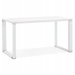 Holz-Design Schreibtisch aus Holz pieds blanc BOUNY (140x70 cm) (weiß)