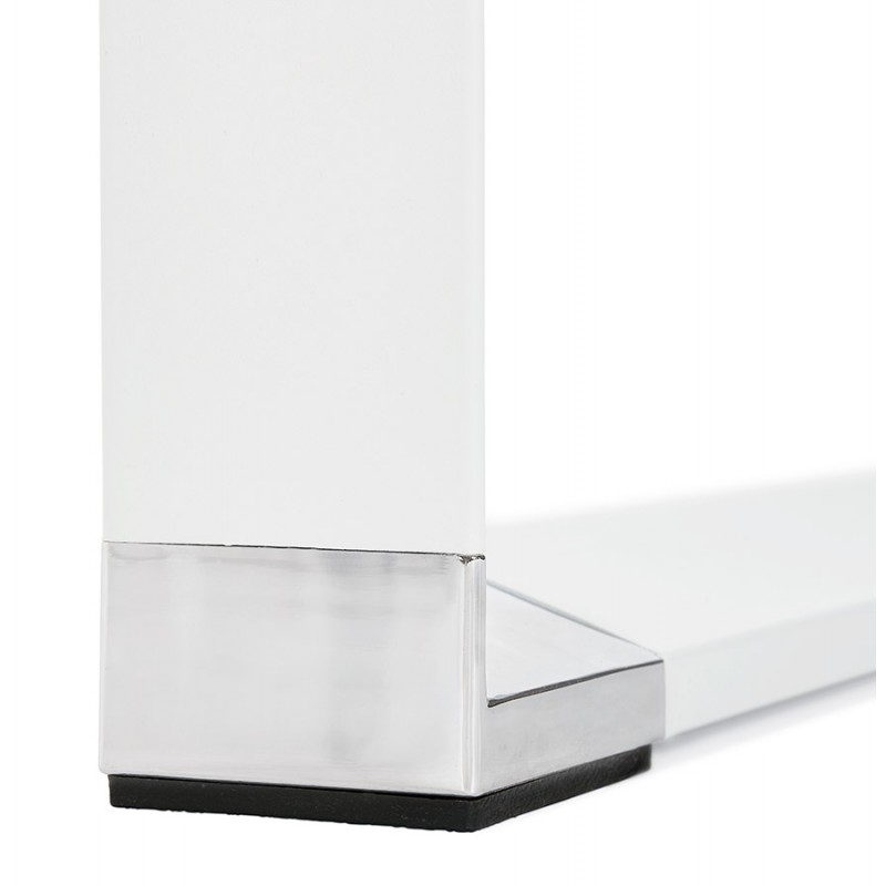 Diseño de oficina derecha patas blancas de madera BOUNY (140x70 cm) (blanco) - image 49642