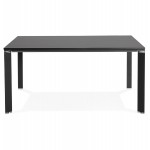 BENCH scrivania tavolo da riunione moderno piedi neri in legno RICARDO (160x160 cm) (nero)