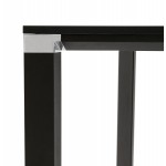 Bureau BENCH table de réunion moderne en bois pieds noirs RICARDO (160x160 cm) (noir)