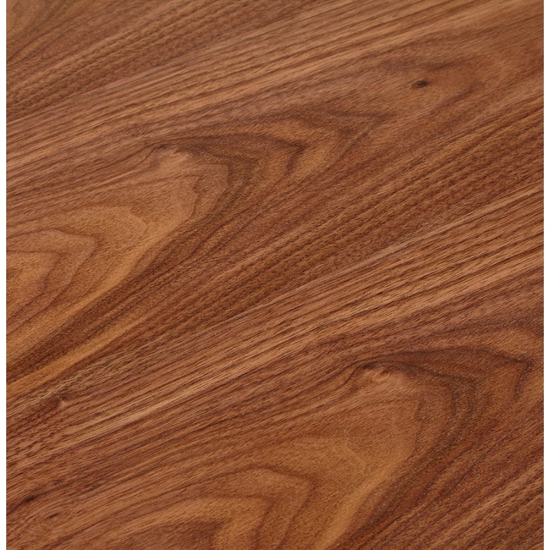 Bureau droit design en bois pieds noirs BOUNY (140x70 cm) (noyer) - image 49741