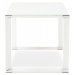 140x70 cm (weiß) (weiss) Tisch aus glas gehärtetem Glas (140x70 cm)