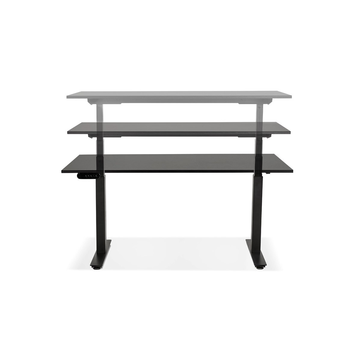 Bureau assis debout en bois pieds blanc cassé NAOMIE (140x70 cm) (blanc) -  Bureaux design et contemporains