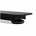 Bureau assis debout électrique en bois pieds noirs KESSY (160x80 cm) (finition naturelle)