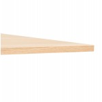 SAYA mesa de tarima de madera de patas negras (160x80 cm) (acabado natural)