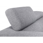 Sofá de esquina de diseño de 5 asientos con reposacabezas ILONA de tela - Angle Left (gris)