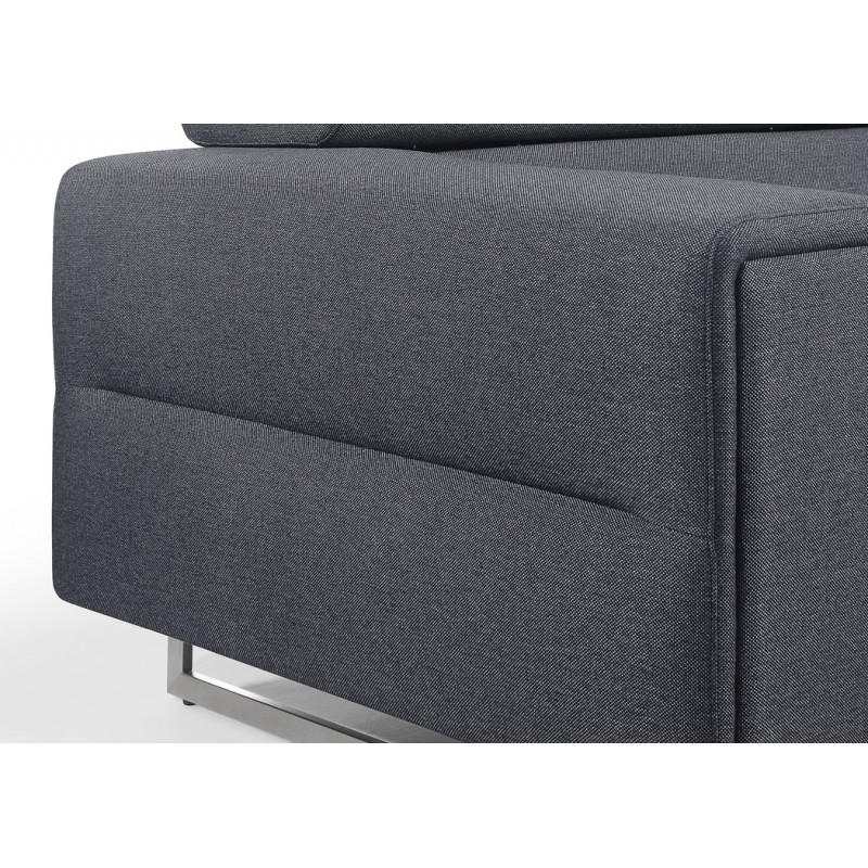 Rechts Sofa Design 3 Sitzer mit CYPRIA Stoff (dunkelgrau) - image 50173