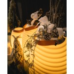 Lampe LED seau à champagne haut-parleur enceinte bluetooth KOODUU SYNERGIE 50PRO (blanc)