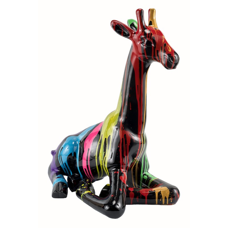 Estatua escultura diseño decorativo GIRAFON TRASH NOIR (H60) (Multicolor) - image 50391