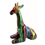Scultura statua design decorativo GIRAFON TRASH NOIR (H60) (Multicolore)