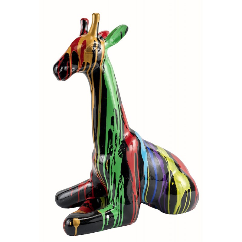 Estatua escultura diseño decorativo GIRAFON TRASH NOIR (H60) (Multicolor) - image 50392