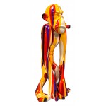 Escultura estatuario diseño decorativo MONKEY TRASH (H58) (multicolor)
