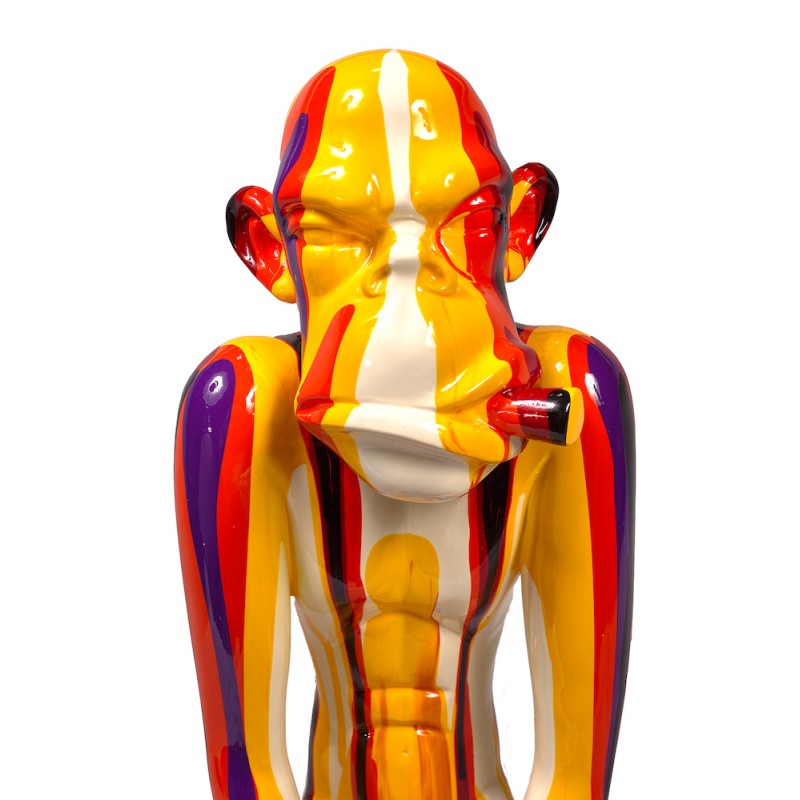 Escultura estatuario diseño decorativo MONKEY TRASH (H58) (multicolor) - image 50419