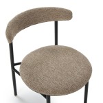 Retro Chair 48X54X73 Metal Black Fabric Beige