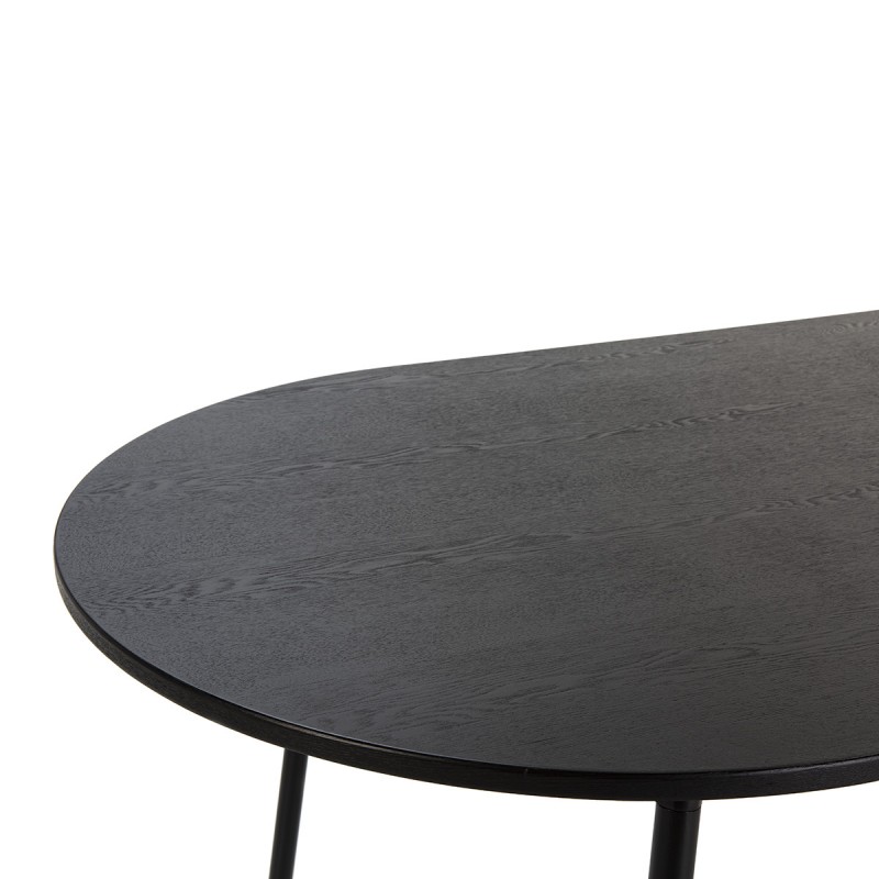 Design Dining Room Table 180X90X76 Wood Metal Black - image 50456