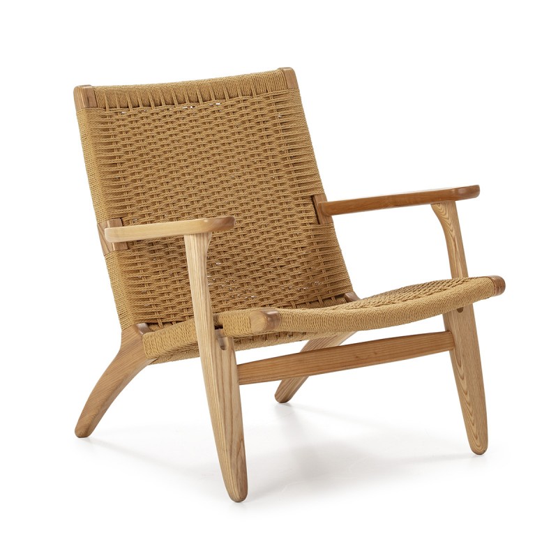 Armchair 70X74X74 Wood Rope Natural - image 50489