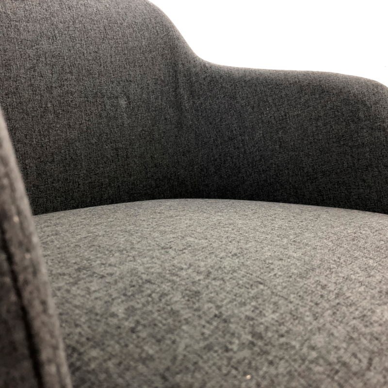 Chair Armrests 51X55X78 Metal Black Fabric Dark Gray - image 50714