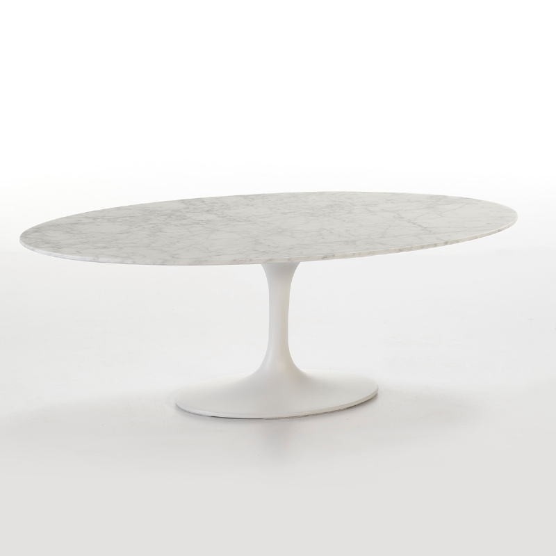 Coffee Table 120X60X42 Marble Fiberglass White - image 50743