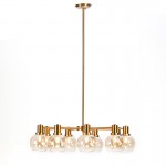 Hanging Lamp 86X86X72 Glass Metal Golden