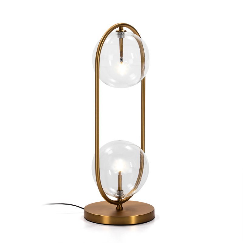 Table Lamp 25X22X60 Glass Metal Golden - image 50775