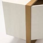 Sideboard 3 Doors 178X45X80 Wood White Metal Golden