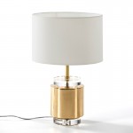 Table Lamp Without Lampshade 14X33 Acrylic Metal Golden