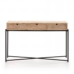 Console 120X40X76 Wood White Washed Metal Black