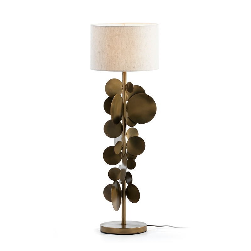 Table Lamp With Lampshade 30X30X71 Metal Golden - image 51534