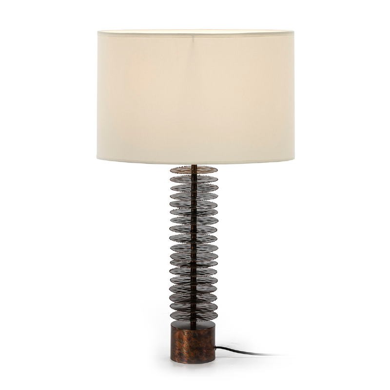 Table Lamp Without Lampshade 10X10X54 Metal Brown - image 51688