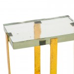 Side Table 41X26X46 Glass Metal Golden