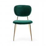 Chair 45X55X82 Metal Golden Fabric Green